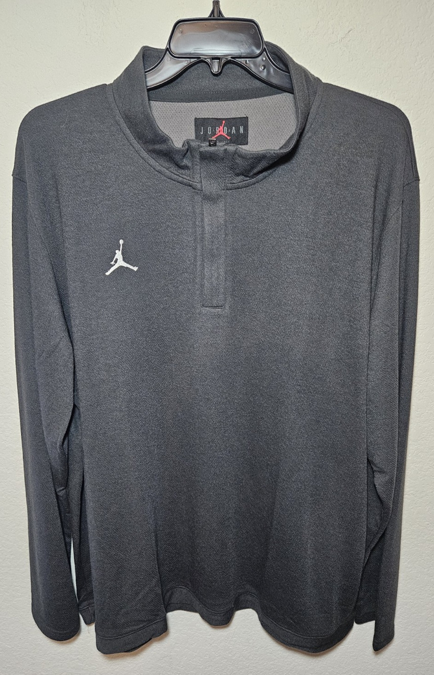 Jordan Dri-FIT Golf Half Zip Long Sleeve Shirt Dark Grey DQ7913-060 Men’s Size M
